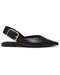 Steve Madden - Sianna Ballerinas Slingback schwarz mit goldener Schnalle - Lyst