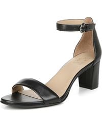 Naturalizer - S Vera Ankle Strap Block Heel Dress Sandal ,black Leather,4m - Lyst