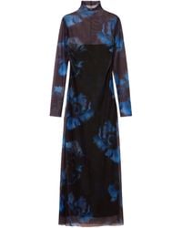 Desigual - Slim Floral Dress Blue - Lyst