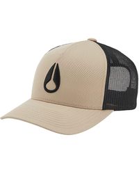 Nixon - Iconed Trucker Hat - Khaki/black - Lyst