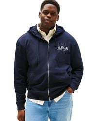 Tommy Hilfiger - Bt-hilfiger Stacked Hooded Zip-b Mw0mw41236 Zip Through Hoodie - Lyst