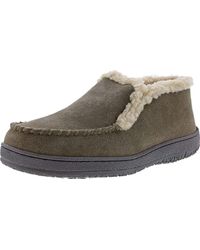 Clarks - Indoor Outdoor Sage House Slippers Suede Leather Sherpa Lined Ankle Bootie - Lyst