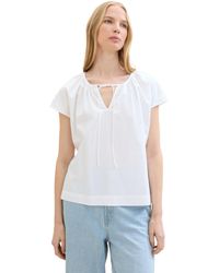 Tom Tailor - Overiszed Fit Bluse mit Bindedetail - Lyst