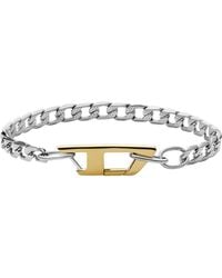 DIESEL - Bracciale Da Uomo In Acciaio - Lyst