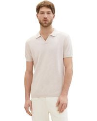 Tom Tailor - Strick-Poloshirt mit kurzen Ärmeln - Lyst