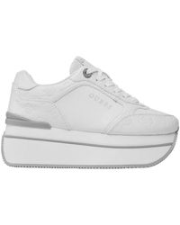 Guess - Scarpe Donna Sneaker Camrio Platform White Multilogo Ds24gu11 Flpcamfal12 41 - Lyst