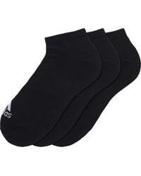 adidas Plain Ankle Socks Black Schwarz
