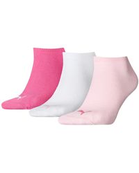 PUMA - Plain Sneaker Trainer Socks 3 Pack - Lyst