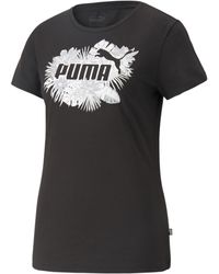 PUMA - T-Shirts/Tanks Shirt ESS+ Flower Power Tee Black M - Lyst