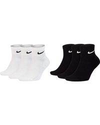 Nike - SX7677 Chaussettes de sport courtes pour homme et femme Blanc/noir Taille 34 36 38 40 42 44 46 48 50 - Lyst