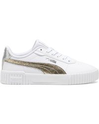 PUMA - Carina 2.0 Metallic Shine Baskets à lacets pour femme Blanc - Lyst