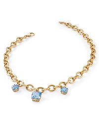 Guess - Flashing Lights Gold Tone Necklace Jubn04231jwygblt - Lyst