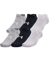 Under Armour - Adult Essential No Show Socks 6 Pack, - Lyst