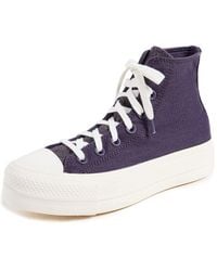 Converse - Sneaker da donna High Sneaker Chuck Taylor All Star Lift Desert CAMO Platform HIGH TOP A00887C blu - Lyst
