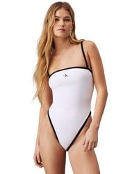 Calvin Klein - Bandeau One Piece-Rp Bandeau Swimsuit - Lyst