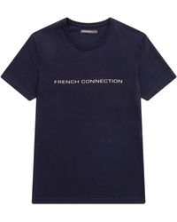 French Connection - Crew Neck Classic Logo Shirt Medium - Lyst