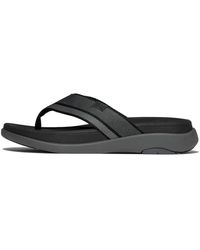 Fitflop - F-mode Go S Tonal-edge Webbing Toe-post Sandals - Lyst