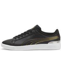 PUMA - Sneakers en Cuir Vikky v3 35.5 Black Gold White - Lyst