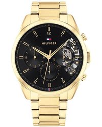 Tommy Hilfiger - Reloj Analógico de Cuarzo multifunción para hombre con Correa en Acero Inoxidable dorado - 1710447 - Lyst