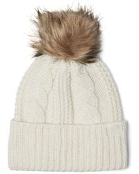 The North Face - Oh Mega Fur Pom Beanie | Deep Fit Cuffed Winter Hat With Oversized Faux-fur Pom & Textured Cable Detailing - Lyst