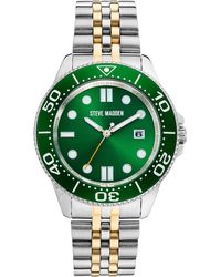 Steve Madden Date Function Bracelet Watch - Green