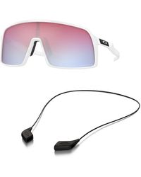Oakley - Oo9406 Sunglasses Bundle: Oo 9406 Sutro 940622 Polished White And Medium Black Leash Accessory Kit - Lyst