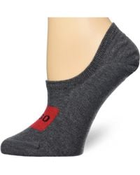 HUGO - S Two Pack Square Logo Ankle Casual Sock - Lyst