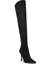 Steve Madden - S Black Cushioned Comfort Vanquish Pointed Toe Stiletto Zip-up Heeled Boots 4 - Lyst