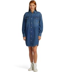 G-Star - Relaxed Drawcord Denim Jurk - Lyst