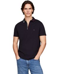 Tommy Hilfiger - RWB Zip Placket Tipping REG Polo MW0MW35594 Langarm T-Shirt - Lyst