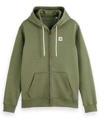 Scotch & Soda - Essential Logo Badge Zip-through Hoodie Hooded Sweatshirt - Lyst