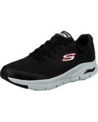 Skechers - Arch Fit Sneaker,black Textile/synthetic/red Trim,13 Uk - Lyst