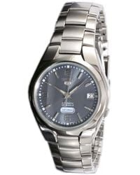 Seiko - 5 Orologio automatico da uomo con quadrante grigio SNK621 - Lyst
