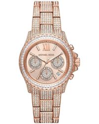 Michael Kors - Everest Chronograph Rose Gold-tone Stainless Steel Watch - Lyst