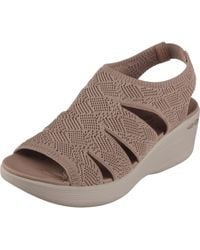Skechers - Pier-lite-memory Maker Wedge Sandal - Lyst