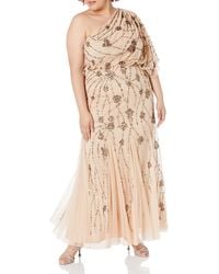 Adrianna Papell - One Shoulder Beaded Blousant Dress - Lyst