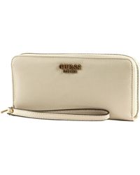 Guess - Arja SLG Large Zip Around Wallet Stone - Lyst