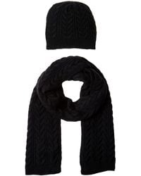 Amazon Essentials - Ensemble Écharpe et Bonnet en Maille Torsadée - Lyst
