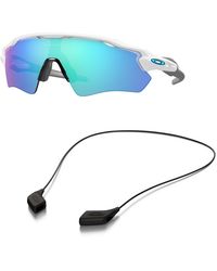 Oakley - Sunglasses Bundle: Oo 9208 Radar Ev Path 920873 Polished White Accessory Shiny Black Leash Kit - Lyst