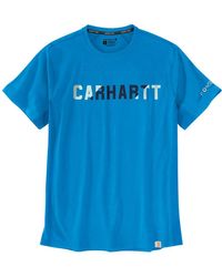 Carhartt - Force Relaxed Fit Midweight Short Sleeve Block Logo Graphic T-shirt - Lyst