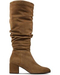 clarks long brown boots