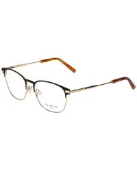 Ted Baker - Matte Black With Gold Polished Glasses Frame Designed For - Lyst