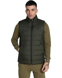 PUMA - S Essentials Padded Vest Dark Olive Size M - Lyst