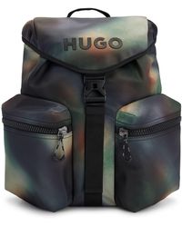 HUGO - Recycled-nylon Backpack With Seasonal Camouflage Print - Lyst