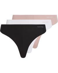 Calvin Klein - Pack de 3 Braguitas Tipo Tanga para Mujer Invisibles Cotton sin Costuras - Lyst