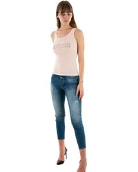 Guess - Tank Top Colorful Logo - Lyst
