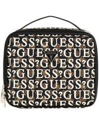 Guess - Stark Cosmetic Organizer Case Brown Multi - Lyst