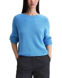Marc O' Polo - Marc OߴPolo Strickpullover mit U-Boot-Ausschnitt Oversize Fit - Lyst