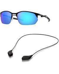 Oakley - Sunglasses Bundle: Oo 4145 414504 Wire Tap 2.0 Satin Black Prizm Accessory Shiny Black Leash Kit - Lyst
