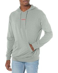 HUGO - Linked Hooded Sweatshirt With Kangaroo Pocket - Lyst